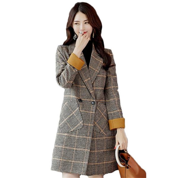 women's jacket 2021 korean version of the autumn and winter large size s-2xl mid-length temperament fashion woolen coat gh42 wool & ble, Black
women's jacket 2021 korean version of the autumn and winter large size s-2xl mid-length temperament fashion woolen coat gh42 wool & ble, Black