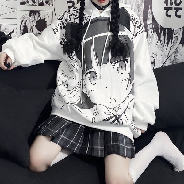 japanese anime hoodie autumn clothes women sweatshirt fashion print long sleeve loose warm velvet plus size women pullover, Black
japanese anime hoodie autumn clothes women sweatshirt fashion print long sleeve loose warm velvet plus size women pullover, Black