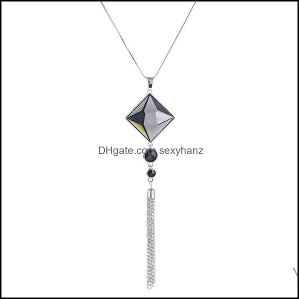 & pendants pendant necklaces fashion women lady big rhinestone crystal square long chain tassel sweater necklace party jewelry drop delivery, Silver
& pendants pendant necklaces fashion women lady big rhinestone crystal square long chain tassel sweater necklace party jewelry drop delivery, Silver