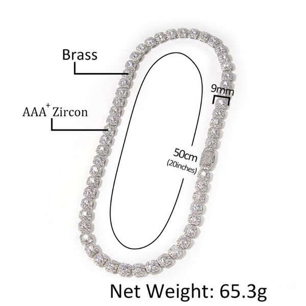 bangle hip hop 9mm square rock sugar zircon necklace trend men's personality fashion accessories, Black
bangle hip hop 9mm square rock sugar zircon necklace trend men's personality fashion accessories, Black