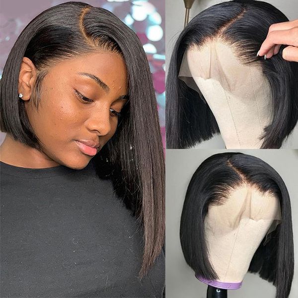 lx brand straight blunt cut bob wig pre plucked short bob bone straight lace front wig human hair wigs glueless 4x4 bob lace closure wigfact, Black
lx brand straight blunt cut bob wig pre plucked short bob bone straight lace front wig human hair wigs glueless 4x4 bob lace closure wigfact, Black