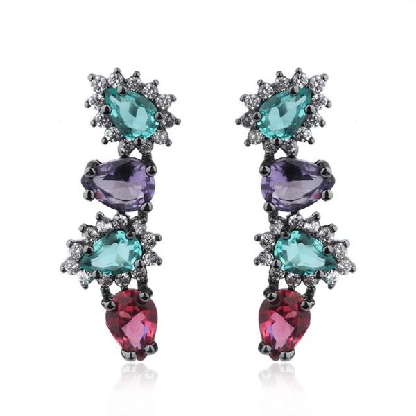 party jewelry black/white gold/gold earrings cubic zirconia crystal stud for women girls birthday gifts, Golden;silver
party jewelry black/white gold/gold earrings cubic zirconia crystal stud for women girls birthday gifts, Golden;silver