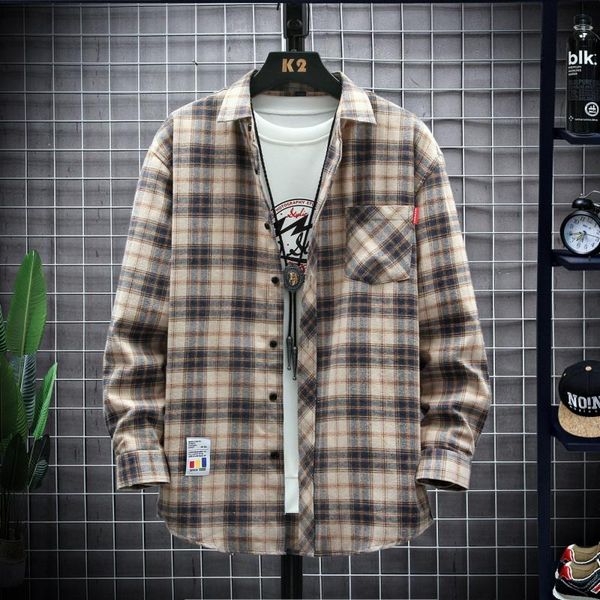 men's casual shirts autumn fashion color plaid long sleeve shirt classic business workwear formal overalls, White;black
men's casual shirts autumn fashion color plaid long sleeve shirt classic business workwear formal overalls, White;black