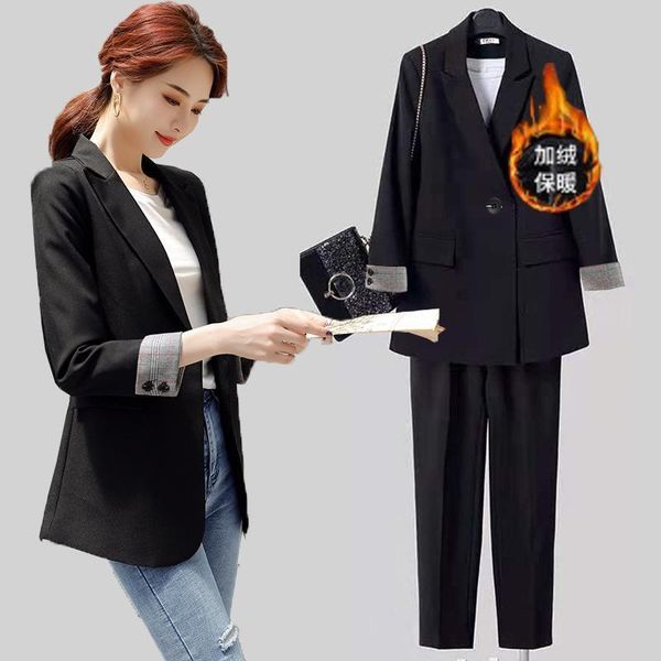 women's suits & blazers 2021 spring and autumn slim fit blazer coat leisure professional suit fashion routine korean version, White;black
women's suits & blazers 2021 spring and autumn slim fit blazer coat leisure professional suit fashion routine korean version, White;black