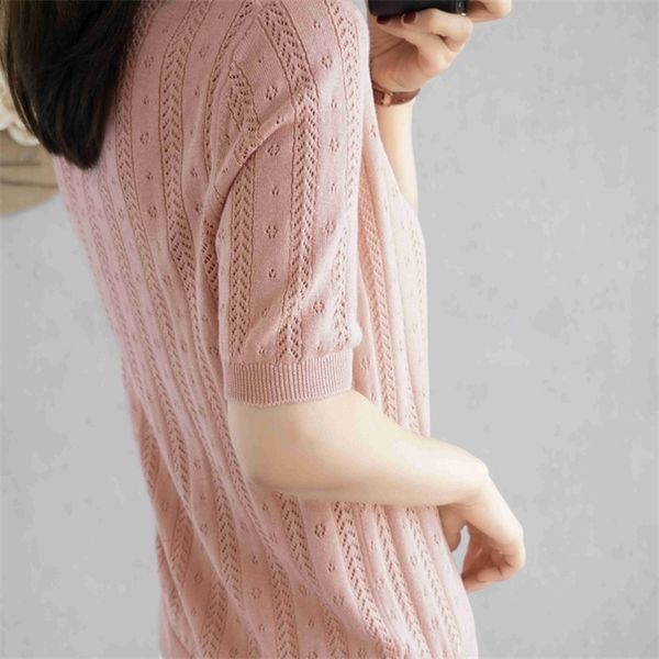 100% cotton short-sleeved womens t-shirt short section loose hollow knitted cotton sweater summer new o-neck pullover sweater, White;black
100% cotton short-sleeved womens t-shirt short section loose hollow knitted cotton sweater summer new o-neck pullover sweater, White;black