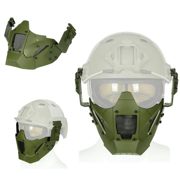 cycling helmets outdoor helmet combat protective half face ear protection conquer mask (green)
cycling helmets outdoor helmet combat protective half face ear protection conquer mask (green)