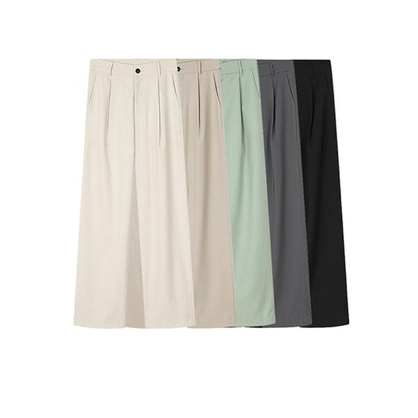 women's pants & capris casual high waist loose wide leg for women 2021 summer female floor-length solid suits ladies trousers, Black;white
women's pants & capris casual high waist loose wide leg for women 2021 summer female floor-length solid suits ladies trousers, Black;white