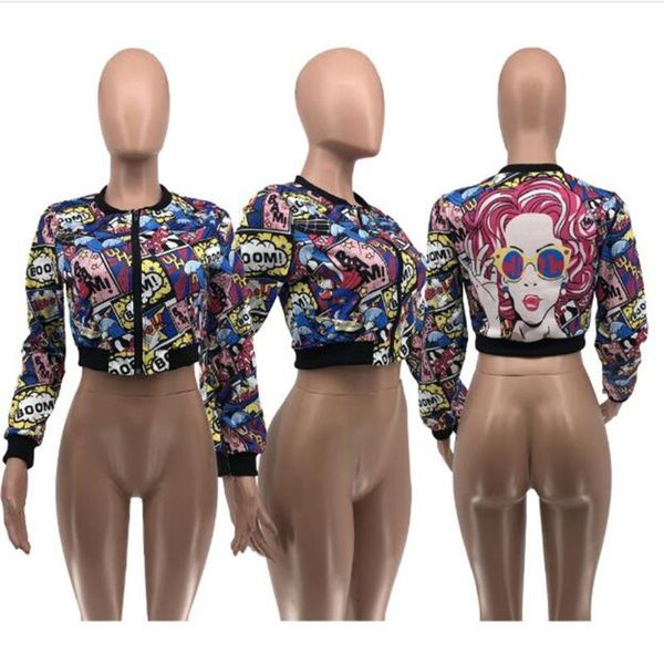 women's jackets spring 2022 fashion women/girl o-neck animation cartoon printing long sleeve zipper jacket hip hop straight type short, Black;brown
women's jackets spring 2022 fashion women/girl o-neck animation cartoon printing long sleeve zipper jacket hip hop straight type short, Black;brown