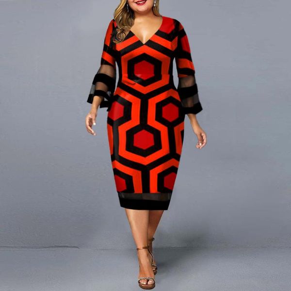 plus size dresses women party 2021 autumn elegant flare sleeve geometric print birthday dress ladies prom midi 3xl 4xl 5xl, Black
plus size dresses women party 2021 autumn elegant flare sleeve geometric print birthday dress ladies prom midi 3xl 4xl 5xl, Black