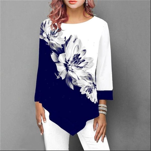womens shirts shirt women spring summer floral printing blouse 3 4 sleeve casual irregularity female fashion plus size, White
womens shirts shirt women spring summer floral printing blouse 3 4 sleeve casual irregularity female fashion plus size, White