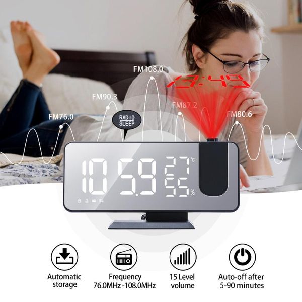 other clocks & accessories lcd smart led digital alarm clock projection display fm radio snooze dual mirror electronic desk3 color
other clocks & accessories lcd smart led digital alarm clock projection display fm radio snooze dual mirror electronic desk3 color