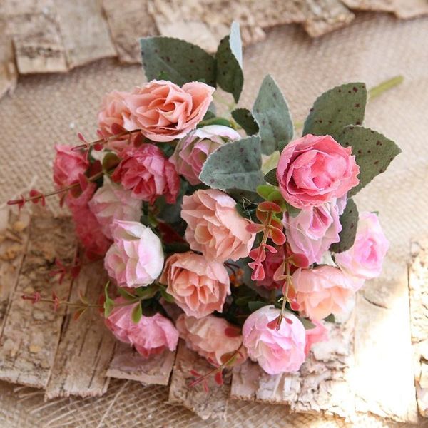 decorative flowers & wreaths 1bunch 21 heads fresh artificial rose romantic diy fake silk floral for party home decoration wedding with vase
decorative flowers & wreaths 1bunch 21 heads fresh artificial rose romantic diy fake silk floral for party home decoration wedding with vase