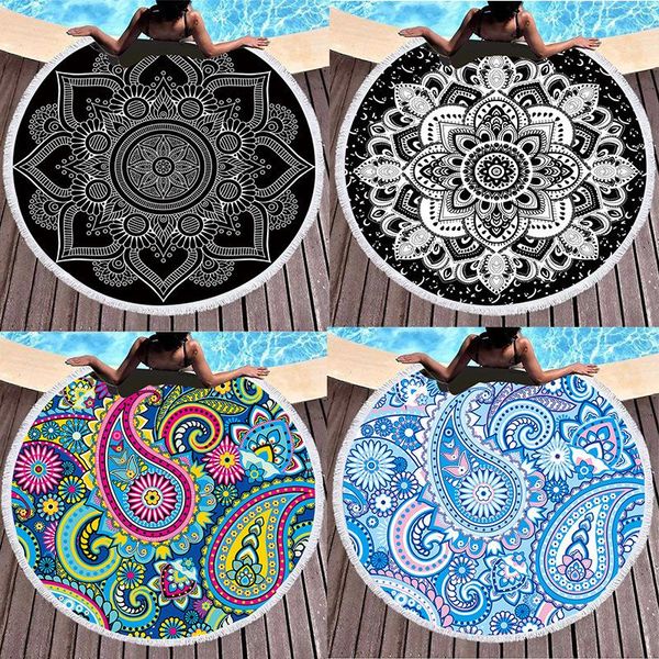 towel creative 150*150cm round tassel printing super large beach microfiber soft absorbent bath
towel creative 150*150cm round tassel printing super large beach microfiber soft absorbent bath
