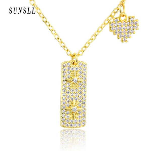 pendant necklaces sunsll design hip-hop style awn star and love heart fashion necklace gold-plated inlaid zircon jewelry gift, Silver
pendant necklaces sunsll design hip-hop style awn star and love heart fashion necklace gold-plated inlaid zircon jewelry gift, Silver