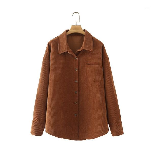 women's jackets women's women 2022 fashion oversized corduroy shirts coats vintage long sleeve pockets loose female streetwear, Black;brown
women's jackets women's women 2022 fashion oversized corduroy shirts coats vintage long sleeve pockets loose female streetwear, Black;brown