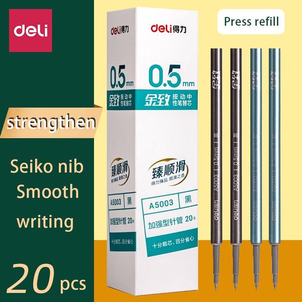 deli gel pen refill for smooth press 0.5mm black blue red ink 0.38mm full needle tube refills, Black;red
deli gel pen refill for smooth press 0.5mm black blue red ink 0.38mm full needle tube refills, Black;red