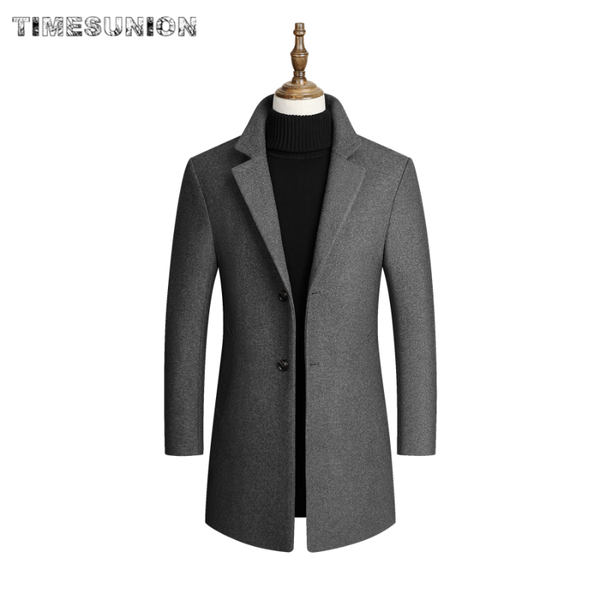 men's wool & blends mens clothes men coats long section slim fit trench winter male coat, Black
men's wool & blends mens clothes men coats long section slim fit trench winter male coat, Black