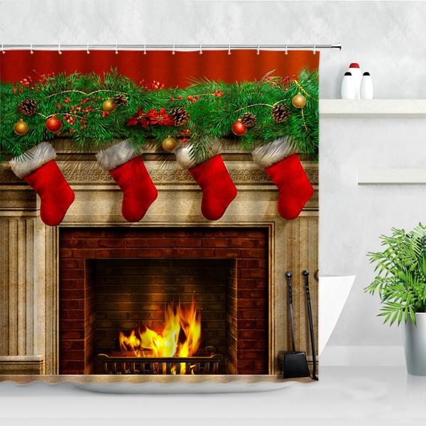 shower curtains christmas theme red xmas socks fireplace year party luxury decor waterproof bathroom bath curtain with hooks
shower curtains christmas theme red xmas socks fireplace year party luxury decor waterproof bathroom bath curtain with hooks