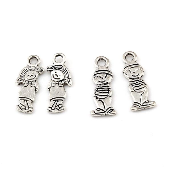 cute little girl & boy charm pendants for jewelry making bracelet necklace diy accessories 6.5x18mm antique silver 200pcs, Bronze;silver
cute little girl & boy charm pendants for jewelry making bracelet necklace diy accessories 6.5x18mm antique silver 200pcs, Bronze;silver
