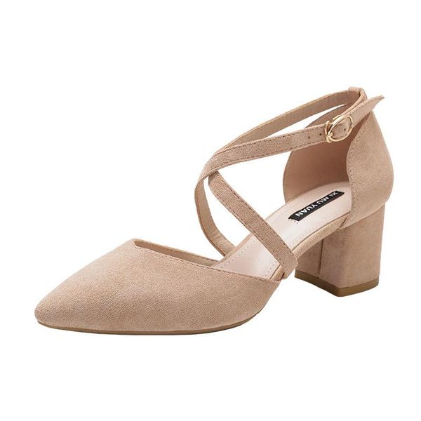 dress shoes sandals summer high heel women pump candy color simple single thick cross lace, Black
dress shoes sandals summer high heel women pump candy color simple single thick cross lace, Black