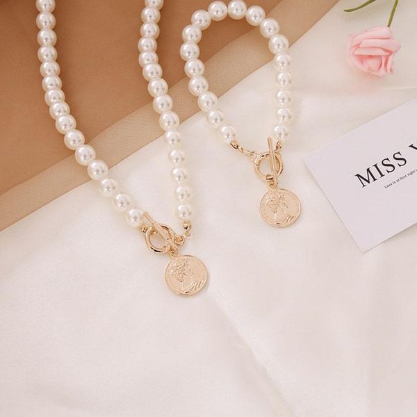 pendant necklaces fashion exaggerated pearl necklace female coin neck chain temperament clavicle, Silver
pendant necklaces fashion exaggerated pearl necklace female coin neck chain temperament clavicle, Silver