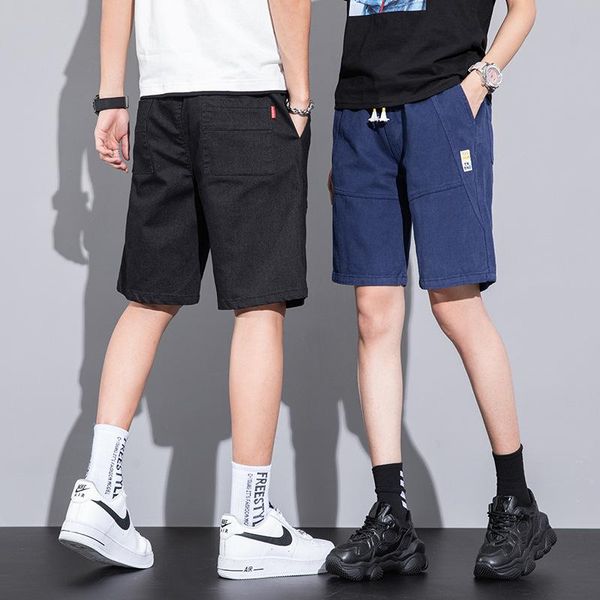 men's jeans 2021 summer korean fashion tooling cotton casual pants and young neutral drawstring lovers' shorts, Blue
men's jeans 2021 summer korean fashion tooling cotton casual pants and young neutral drawstring lovers' shorts, Blue