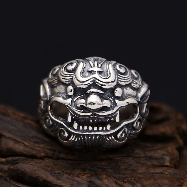 silver jewelry men's chinese style retro senior sense of wealth and luck lucky lion ancient god beast brave ring cluster rings, Golden;silver
silver jewelry men's chinese style retro senior sense of wealth and luck lucky lion ancient god beast brave ring cluster rings, Golden;silver