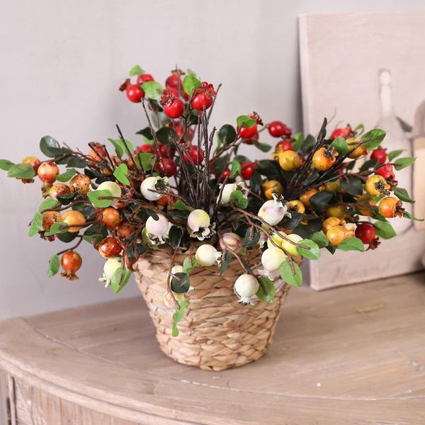 decorative flowers & wreaths artificial 1pcs/lot rose fruit pomegranate berries bouquet floral garden home decoration fake plants
decorative flowers & wreaths artificial 1pcs/lot rose fruit pomegranate berries bouquet floral garden home decoration fake plants