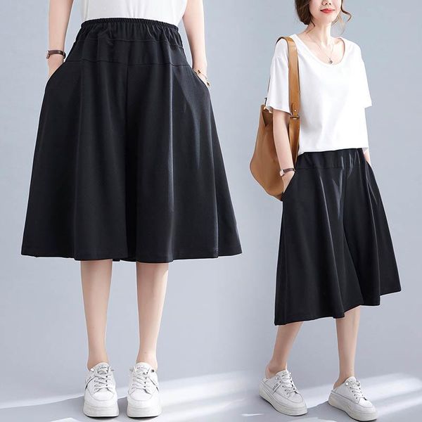 140kg plus size women's summer elastic waist big swing five-point wide-leg culottes 5xl 6xl 7xl 8xl loose shorts black, White;black
140kg plus size women's summer elastic waist big swing five-point wide-leg culottes 5xl 6xl 7xl 8xl loose shorts black, White;black