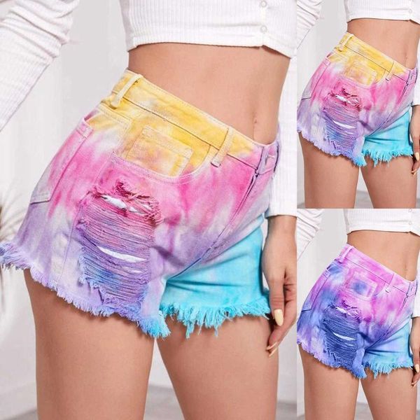 women's shorts 2021 fashion tie-dye summer women stretchy denim high waist frayed ripped female pockets comfort, White;black
women's shorts 2021 fashion tie-dye summer women stretchy denim high waist frayed ripped female pockets comfort, White;black