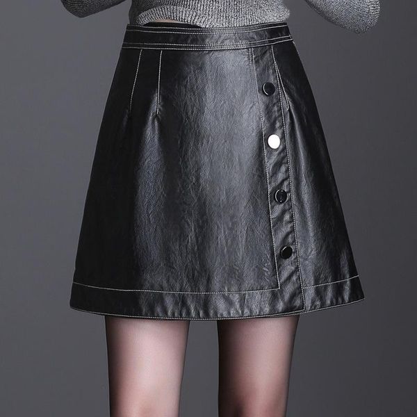skirts women black vintage high waist pu leather mini skirt faldas mujer ladies front buttons casual brand a line chic plus size
skirts women black vintage high waist pu leather mini skirt faldas mujer ladies front buttons casual brand a line chic plus size