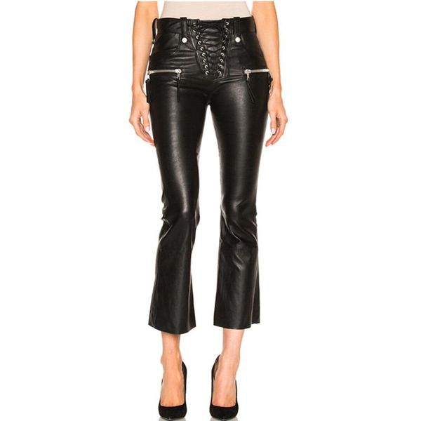 women's pants & capris deat 2021 women fashion black patchwork bandage tight-fitting washed pu leather eight-point micro-pants summer a, Black;white
women's pants & capris deat 2021 women fashion black patchwork bandage tight-fitting washed pu leather eight-point micro-pants summer a, Black;white