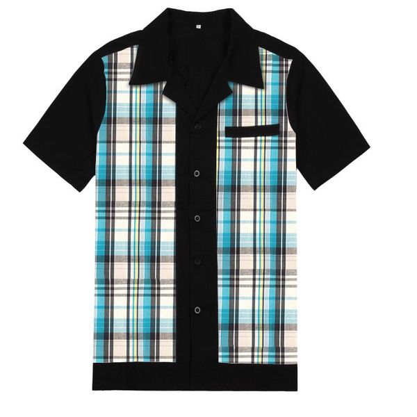 men's casual shirts country rock party events short sleeves button up man plaid gingham red blue, White;black
men's casual shirts country rock party events short sleeves button up man plaid gingham red blue, White;black