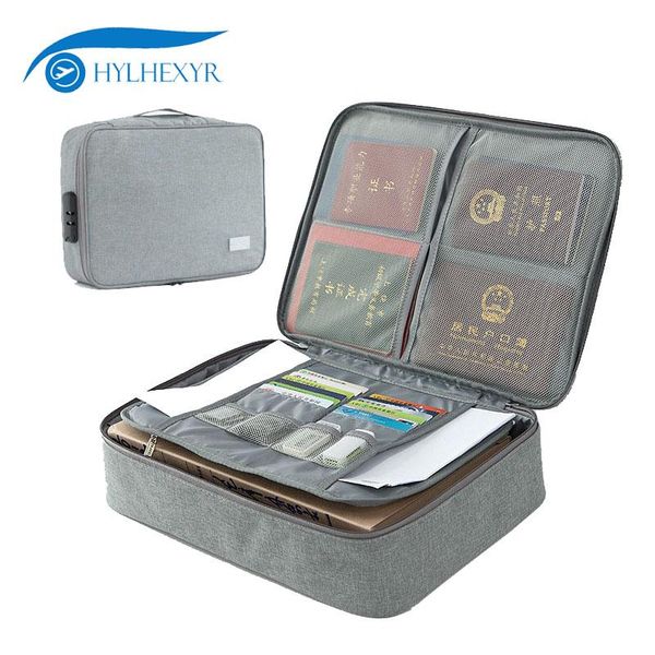 card holders hylhexyr waterproof certificate bag polyester document organizers box id holder travel bags for files passport valuables, Brown;gray
card holders hylhexyr waterproof certificate bag polyester document organizers box id holder travel bags for files passport valuables, Brown;gray