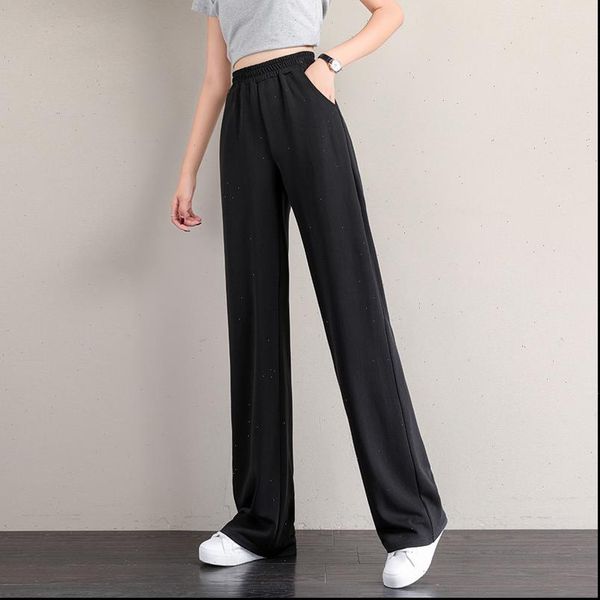 straight wide leg high women capris waist full length sweatpants korean style streetwear loose oversize famale casual trousers, Black;white
straight wide leg high women capris waist full length sweatpants korean style streetwear loose oversize famale casual trousers, Black;white