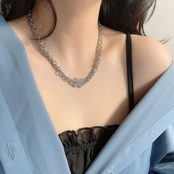 chains hip-hop chain stitching stacking necklace female titanium steel simple clavicle, Silver
chains hip-hop chain stitching stacking necklace female titanium steel simple clavicle, Silver