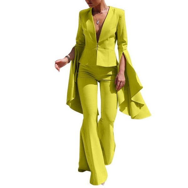 two piece dress women 2 matching outfit v-neck flare sleeve and wide leg pant sets high waist bodycon party suit, White
two piece dress women 2 matching outfit v-neck flare sleeve and wide leg pant sets high waist bodycon party suit, White