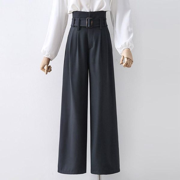 women's pants & capris gray blue wide-leg for women 2021 spring and autumn versatile loose high waist drape suit trousers, Black;white
women's pants & capris gray blue wide-leg for women 2021 spring and autumn versatile loose high waist drape suit trousers, Black;white