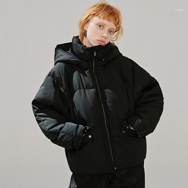 women's down & parkas johnature winter thicken warm women clothes 2021 hooded collar loose solid color causal fashion zipper coats1, Black
women's down & parkas johnature winter thicken warm women clothes 2021 hooded collar loose solid color causal fashion zipper coats1, Black