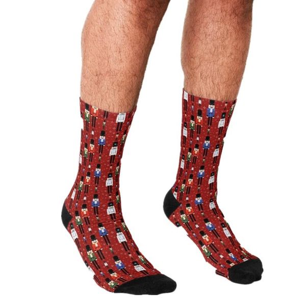men's socks funny christmas nutcracker winter pattern printed hip hop happy cute boys street style crazy for men, Black
men's socks funny christmas nutcracker winter pattern printed hip hop happy cute boys street style crazy for men, Black