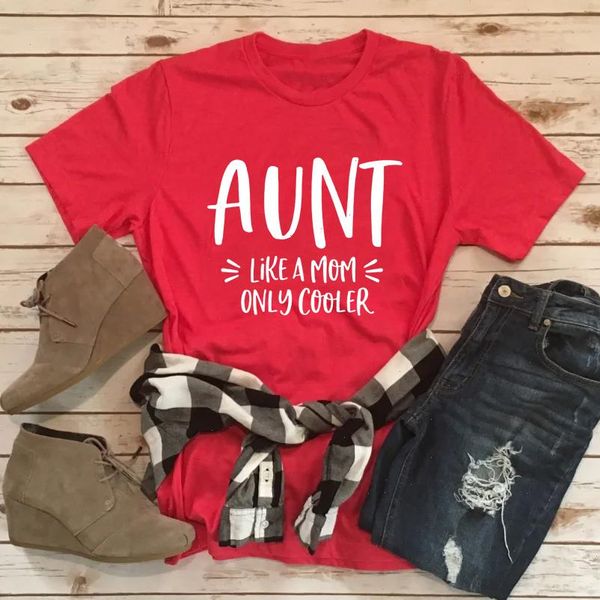 womens t shirt aunt like a mom only cooler casual short sleeve tee summer stylish funny to be, White
womens t shirt aunt like a mom only cooler casual short sleeve tee summer stylish funny to be, White