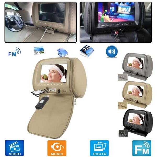 car video 2pcs universal 7 inch headrest mp4 monitor / multi media player seat back usb sd mp3 mp5 fm built-in speakers
car video 2pcs universal 7 inch headrest mp4 monitor / multi media player seat back usb sd mp3 mp5 fm built-in speakers