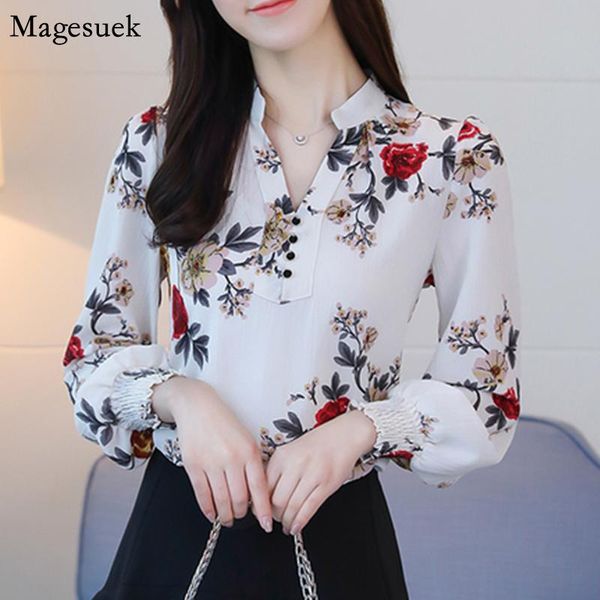 women's blouses & shirts white floral print women spring summer v neck long sleeve chiffon blouse casual loose office ladies 6140 50
women's blouses & shirts white floral print women spring summer v neck long sleeve chiffon blouse casual loose office ladies 6140 50