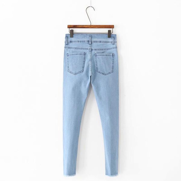 women's jeans woman high waist spring button denim skinny blue stretch fringed pencil pants trouser
women's jeans woman high waist spring button denim skinny blue stretch fringed pencil pants trouser
