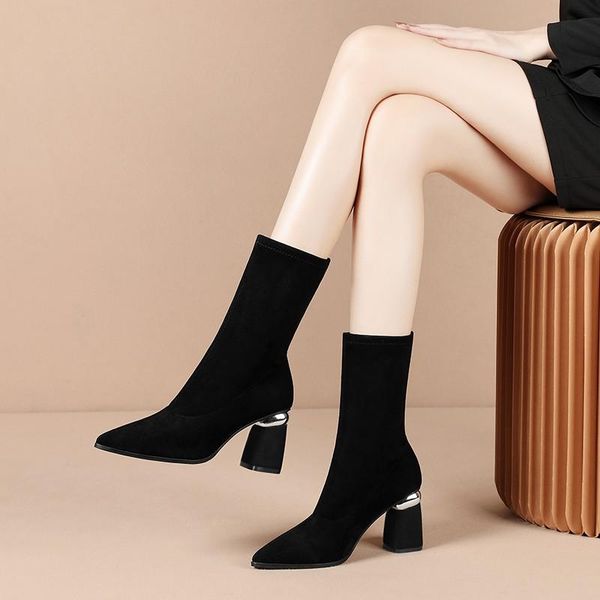 boots pointed toe socks women pumps square heel keep warm ankle winter shoes zapatillas mujer 2021, Black
boots pointed toe socks women pumps square heel keep warm ankle winter shoes zapatillas mujer 2021, Black