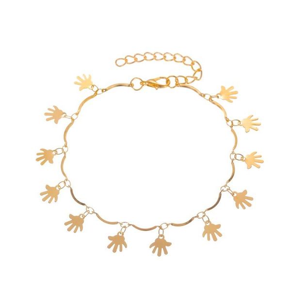 korean style foot ornaments simple personality cute tassel palm pendant anklets stylish bohemian beach anklet chain feet jewelry, Red;blue
korean style foot ornaments simple personality cute tassel palm pendant anklets stylish bohemian beach anklet chain feet jewelry, Red;blue