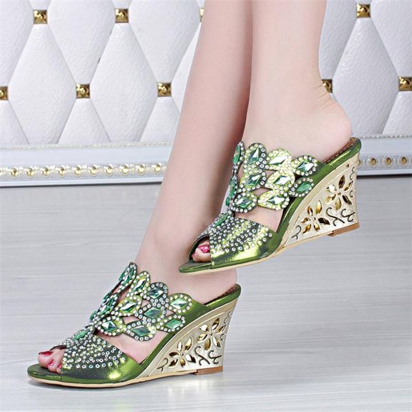 slippers 2021 green large size open-toe women's shoes leather 40 44 wedge heel heels sandals party & evening high quality, Black
slippers 2021 green large size open-toe women's shoes leather 40 44 wedge heel heels sandals party & evening high quality, Black