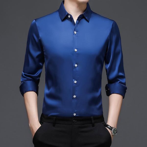 men's dress shirts luxury business casual long-sleeved 2021 autumn men solid color slim lapel embroidery wedding shirt, White;black
men's dress shirts luxury business casual long-sleeved 2021 autumn men solid color slim lapel embroidery wedding shirt, White;black