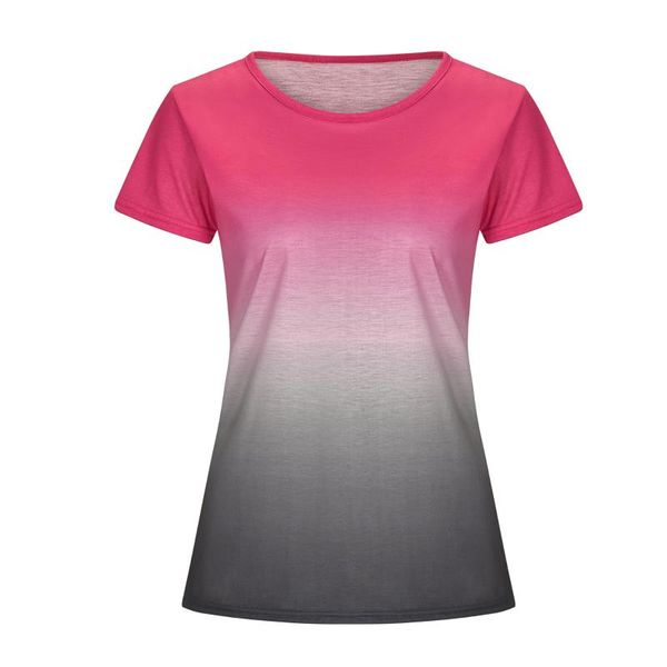 women's t-shirt 2021 summer gradient rainbow cool thin loose classic round neck female short sleeve colorful tee shirt top, White
women's t-shirt 2021 summer gradient rainbow cool thin loose classic round neck female short sleeve colorful tee shirt top, White