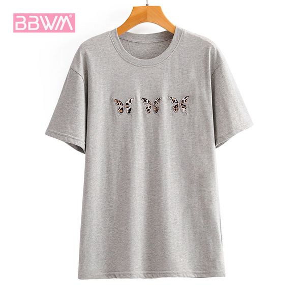 harajuku round neck short sleeve loose butterfly embroidery chic women's t-shirt summer wild simple solid color female 210507, White
harajuku round neck short sleeve loose butterfly embroidery chic women's t-shirt summer wild simple solid color female 210507, White